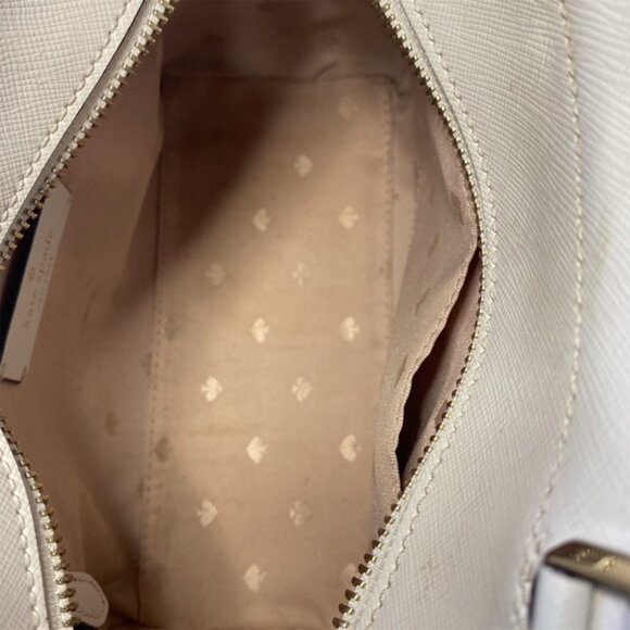 Kate Spade Staci Parchment White Medium Satchel Crossbody - Picture 3 of 4
